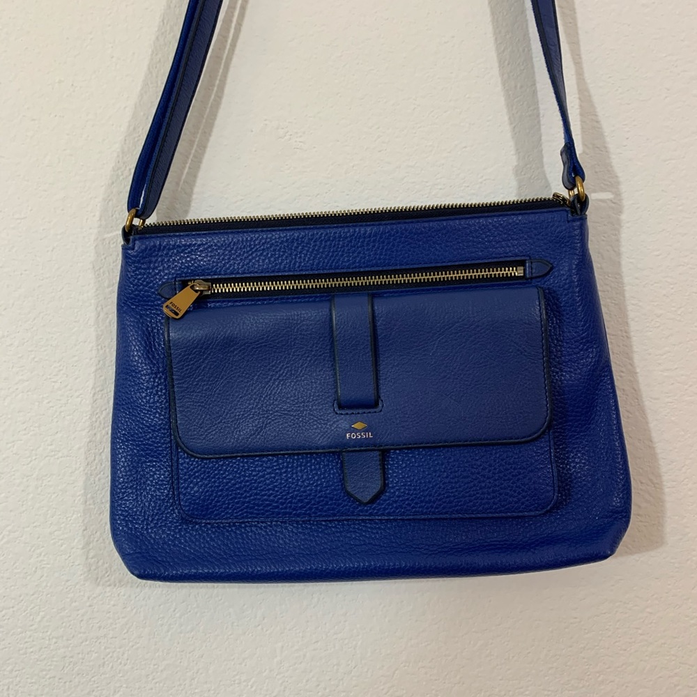 Fossil Royal Blue Leather Purse